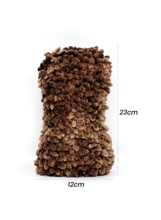 Agc Microfiber Chenille Car Wash Sponge Handheld Wash Pad Scratch Free High Absorbent Foam Cleaning Sponge for Car Bike SUV Truck Auto Exterior Interior Body Glass Wheels Washable Reusable 23x12cm Thick Microfibre Pearl Chenille Wash Sponge Pad - Image 4